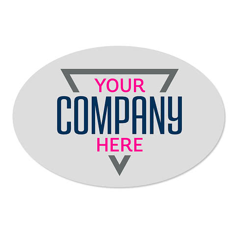 6 in. x 4 in. Oval Static Stick Window Cling