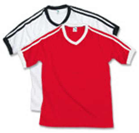 Augusta V-Neck Double Shoulder Stripe Jersey T