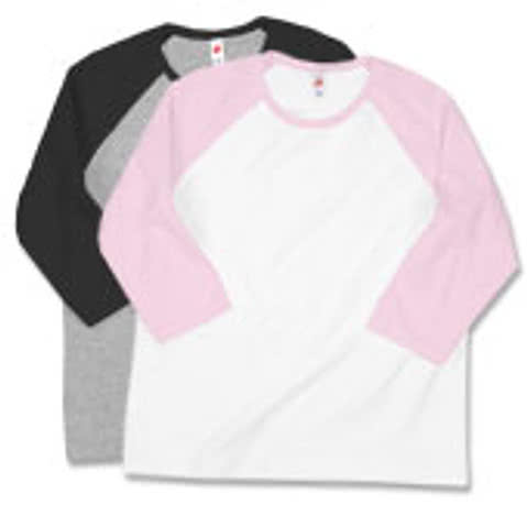 Hanes Ladies 3/4 Sleeve Raglan T