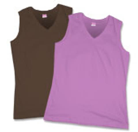 LAT Ladies Sleeveless V-Neck