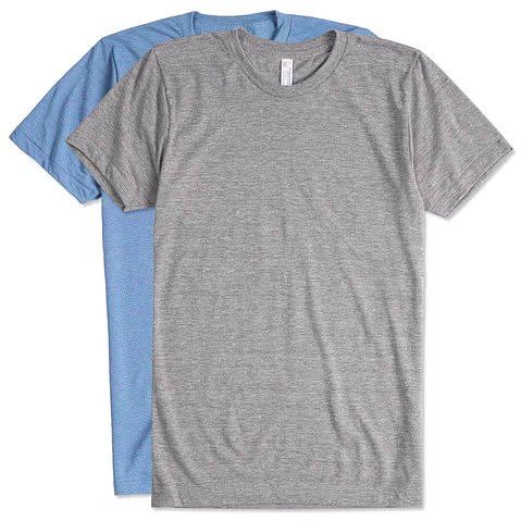 American Apparel USA-Made Tri-Blend Crewneck Track T-shirt