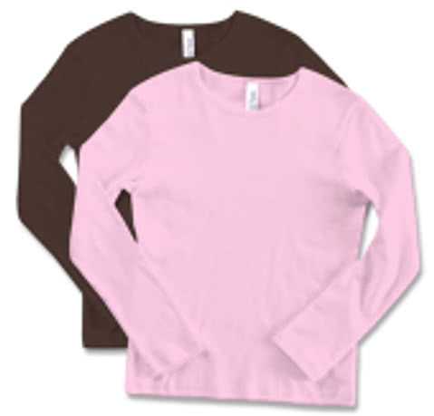 Bella + Canvas Youth Girls Long Sleeve Crew