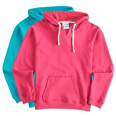 J. America Women's V-Neck Pullover Hoodie