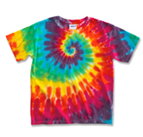 Gildan Youth 100% Cotton Rainbow Tie-Dye T-shirt