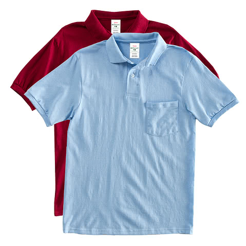 Hanes EcoSmart 50/50 Jersey Pocket Polo