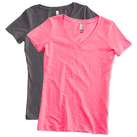 Next Level Juniors Slub V-Neck T-shirt