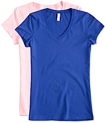 Bella + Canvas Women's Slim Fit Jersey V-Neck T-shirt