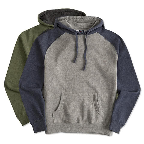 Independent Trading Heather Raglan Pullover Hoodie