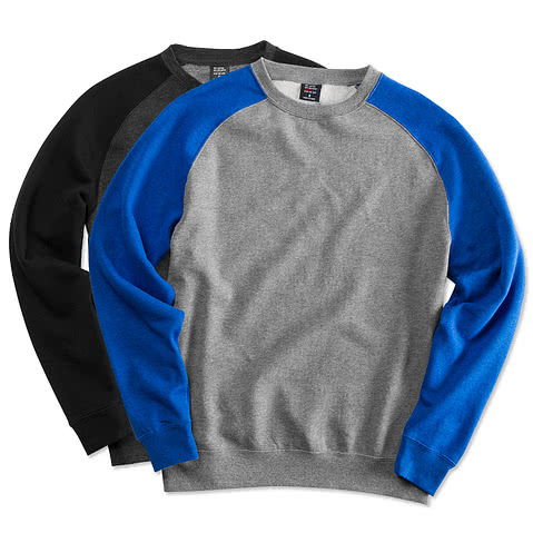 Independent Trading Heather Raglan Crewneck Sweatshirt