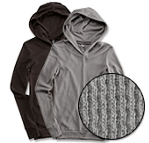 Next Level Juniors Thermal Long Sleeve  Hoodie