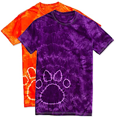 Dyenomite Paw Print Tie-Dye T-shirt