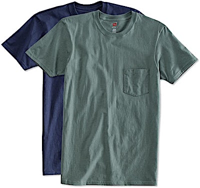 Hanes Perfect-T Crewneck Short Sleeve Pocket T-shirt