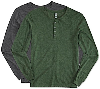 District 50/50 Long Sleeve Henley