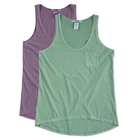 Authentic Pigment Ladies Flowy Pocket Tank