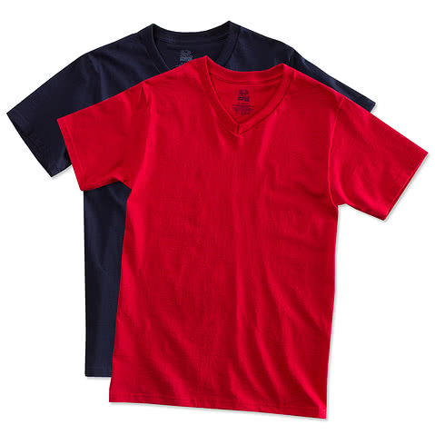 Canada - Fruit of the Loom 100% Cotton V-Neck T-shirt