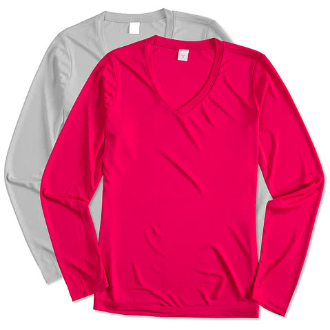 Sport-Tek Women's Competitor Long Sleeve V-Neck Performance Shirt