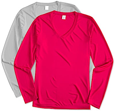 Sport-Tek Women's Competitor Long Sleeve V-Neck Performance Shirt