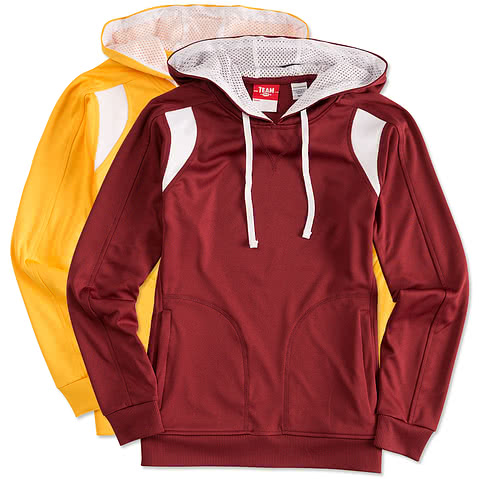 Team 365 Ladies Contrast Performance Pullover Hoodie