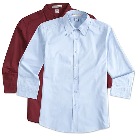 Port Authority Women's 3/4 Sleeve Easy Care Twill Shirt