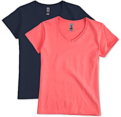 Gildan Women's 100% Cotton V-Neck T-shirt