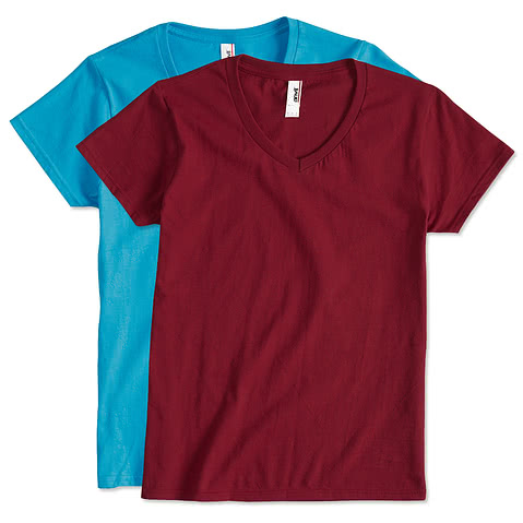 Anvil Women's Jersey V-Neck T-shirt