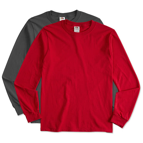 Fruit of the Loom 100% Cotton Long Sleeve T-shirt