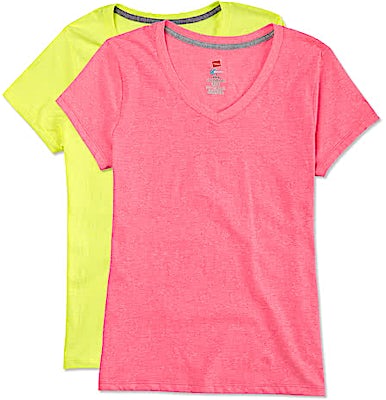 Hanes Women's X-Temp Short Sleeve V-Neck T-shirt