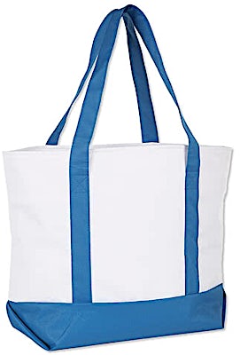 Large Poly Zippered Tote Bag