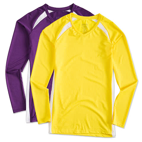 Augusta Women's Slim Fit Long Sleeve Contrast Volleyball Jersey