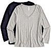 Bella + Canvas Women's Flowy Long Sleeve V-Neck T-shirt