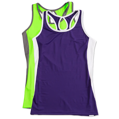 Augusta Slim Fit Women's Contrast Keyhole Racerback Performance Tank
