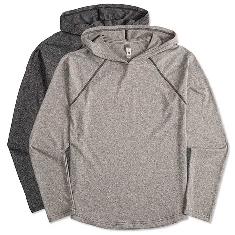 Next Level Hooded Melange Long Sleeve T-shirt