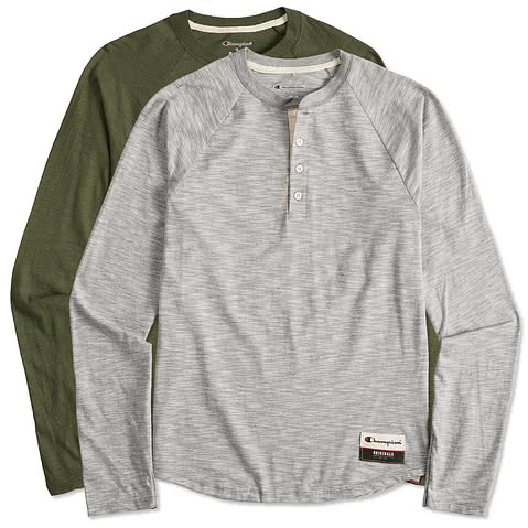 Champion Authentic Slub Long Sleeve Henley