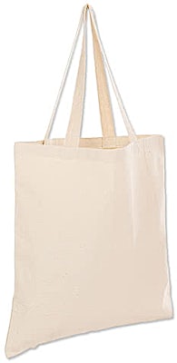 Medium Midweight 100% Cotton Canvas Tote Bag