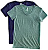 American Apparel Women's Slim Fit Tri-Blend Crewneck Track T-shirt