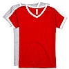 LAT Women's Retro Ringer V-Neck T-shirt
