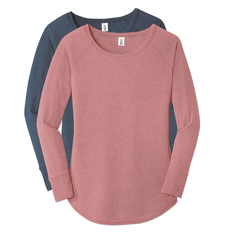 District Women's Tri-Blend Long Sleeve Tunic T-shirt