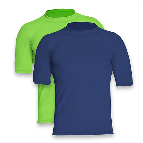 Wet Effect Short Sleeve Rash Guard Shirt