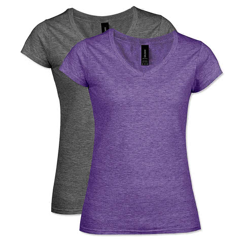 Gildan Women's Slim Fit Softstyle V-Neck Jersey T-shirt
