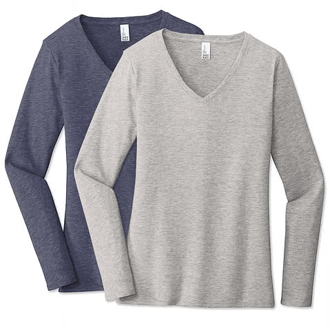 District Women's V.I.T. Long Sleeve V-Neck T-shirt